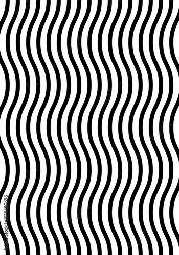 Fondo de patrón de trazado negro en curva ondulada vertical
