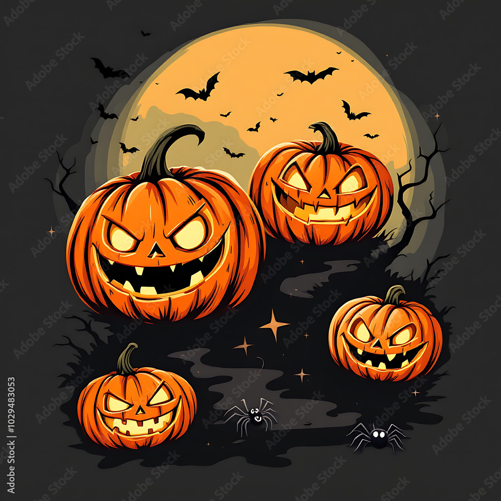 Halloween T-Shirt Design easy to print all-purpose for men, women, and children Halloween T-shirt design Halloween T-Shirt Design easy to print all-purpose for men, women, and children Halloween T-shirt design