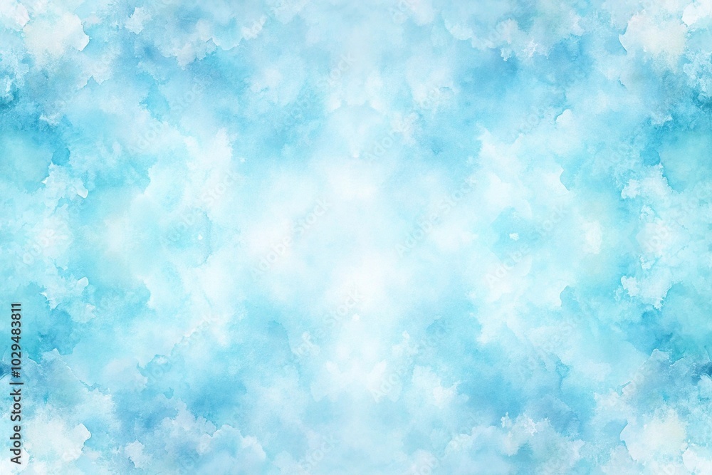 Symmetrical Light Blue Abstract Watercolor Grunge Background Symmetrical Light Blue Abstract Watercolor Grunge Background