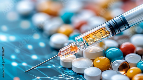 pills and syringe