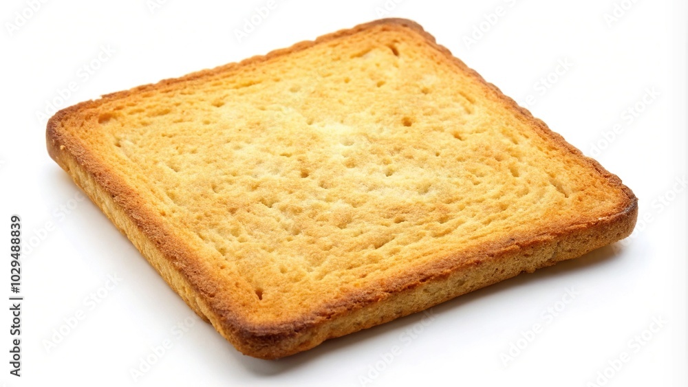 Toasted biscuit isolated on white background silhouette Toasted biscuit isolated on white background silhouette