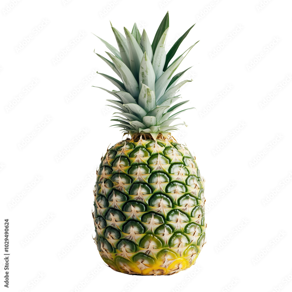 Fototapeta premium A whole pineapple isolated on transparent background