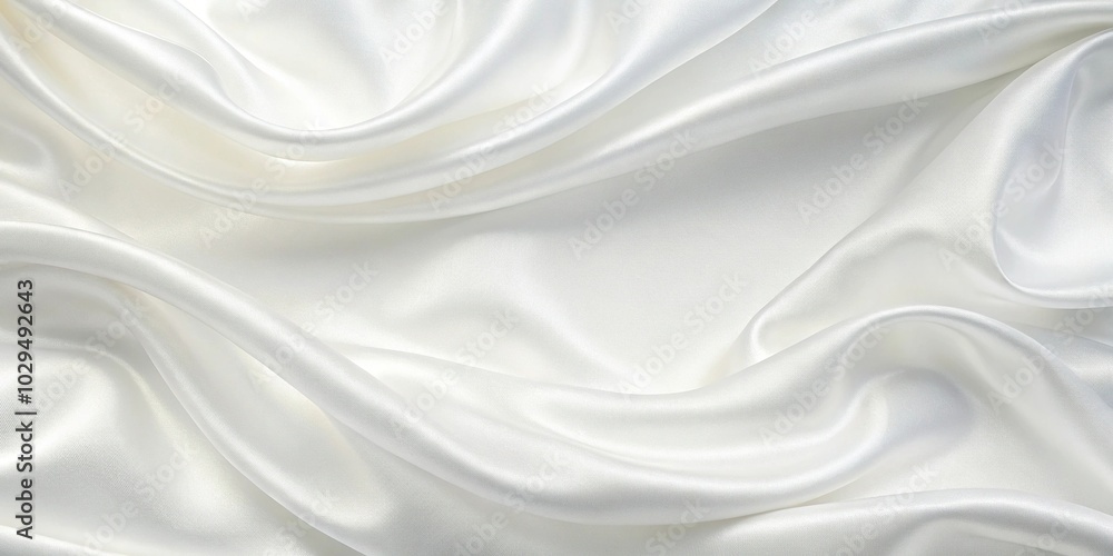 Naklejka premium Universal textile background in white color with silk reflection