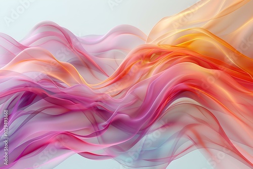 A close up of a wave of colored fabric