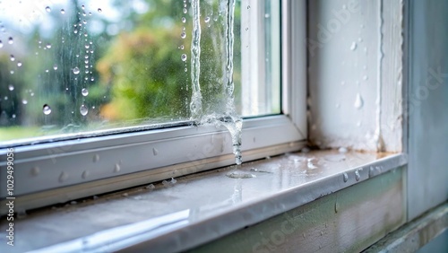 Water leaking on inside wall due to deteriorated window sealant