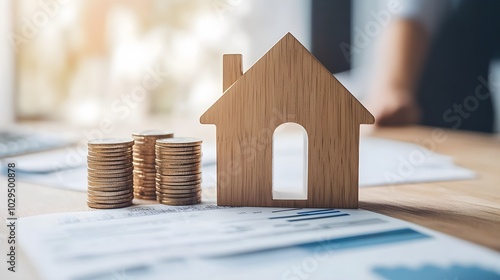 Real Estate concept, Agent to present the property .price for loan investment chart graph documents and calculating table payment to customer.