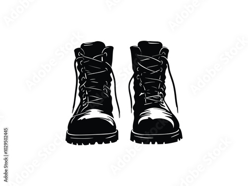 Military Boots Silhouettes | Veterans Day Tribute Design
