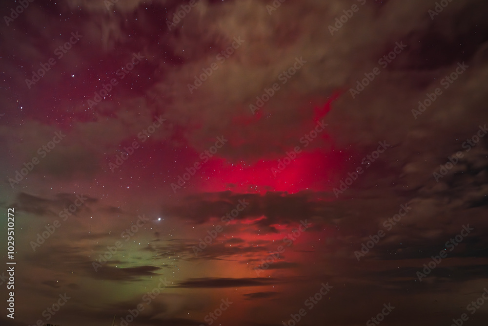 Fototapeta premium Polarlichter in Deutschland