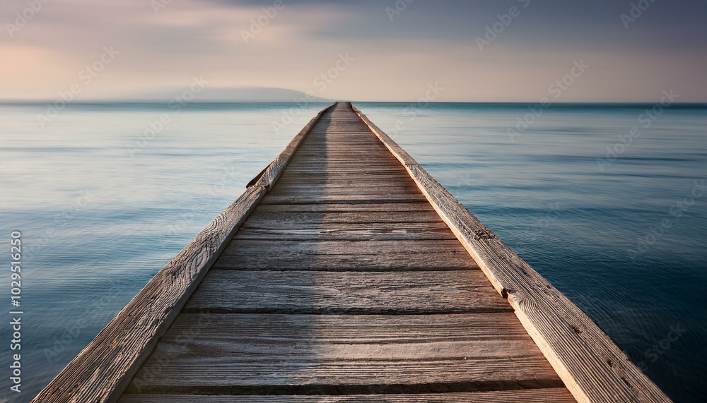 An isolated view of the end of a weathered pier, with the soft texture of the aged wood cont An isolated view of the end of a weathered pier, with the soft texture of the aged wood cont