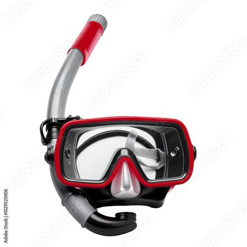 Scuba Diving Mask with Yellow Frame photo