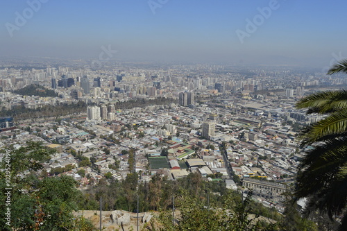 Vista aérea de Santiago do Chile