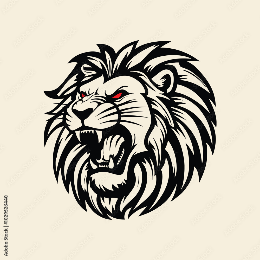Angry Lion Head Vector Design Angry Lion Head Vector Design