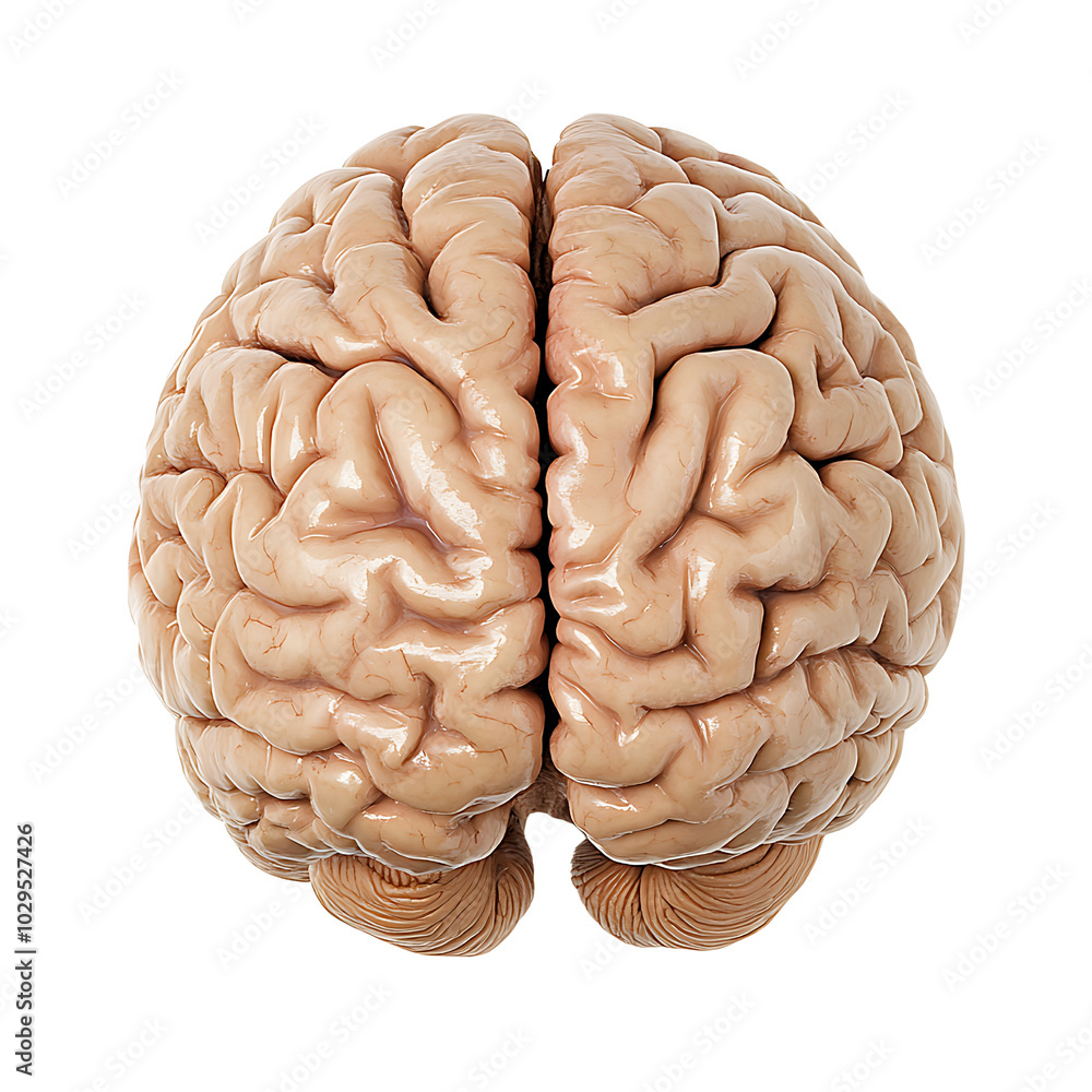 Naklejka premium human brain isolated on transparent background (2)