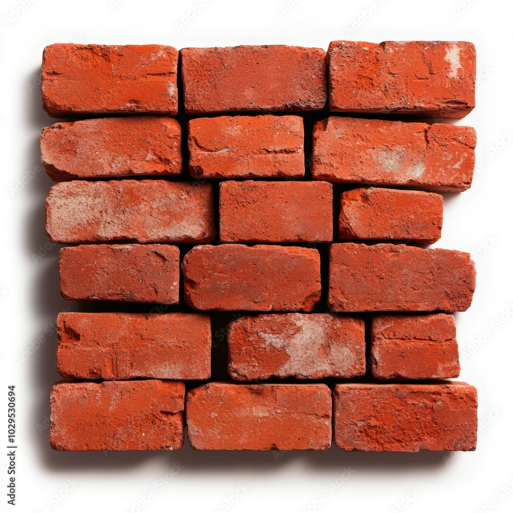 Red brick wall texture, rustic and weathered design. Red brick wall texture, rustic and weathered design.