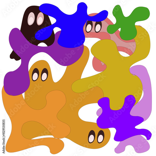 illustration of a octopus on white background