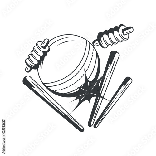 ball knocking down the stumps cricket sport