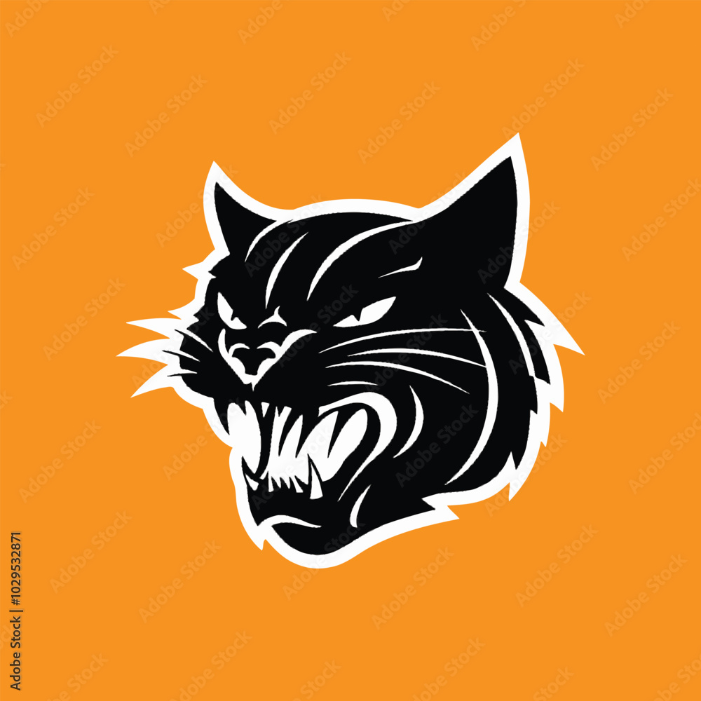 Fototapeta premium Angry Cat Vector Design 