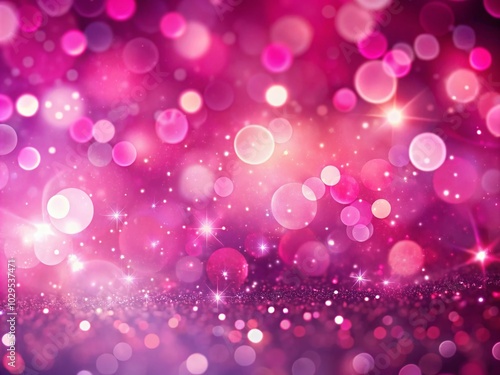 Pink Glitter Bokeh Lights Background for Abstract Designs and Creative Projects