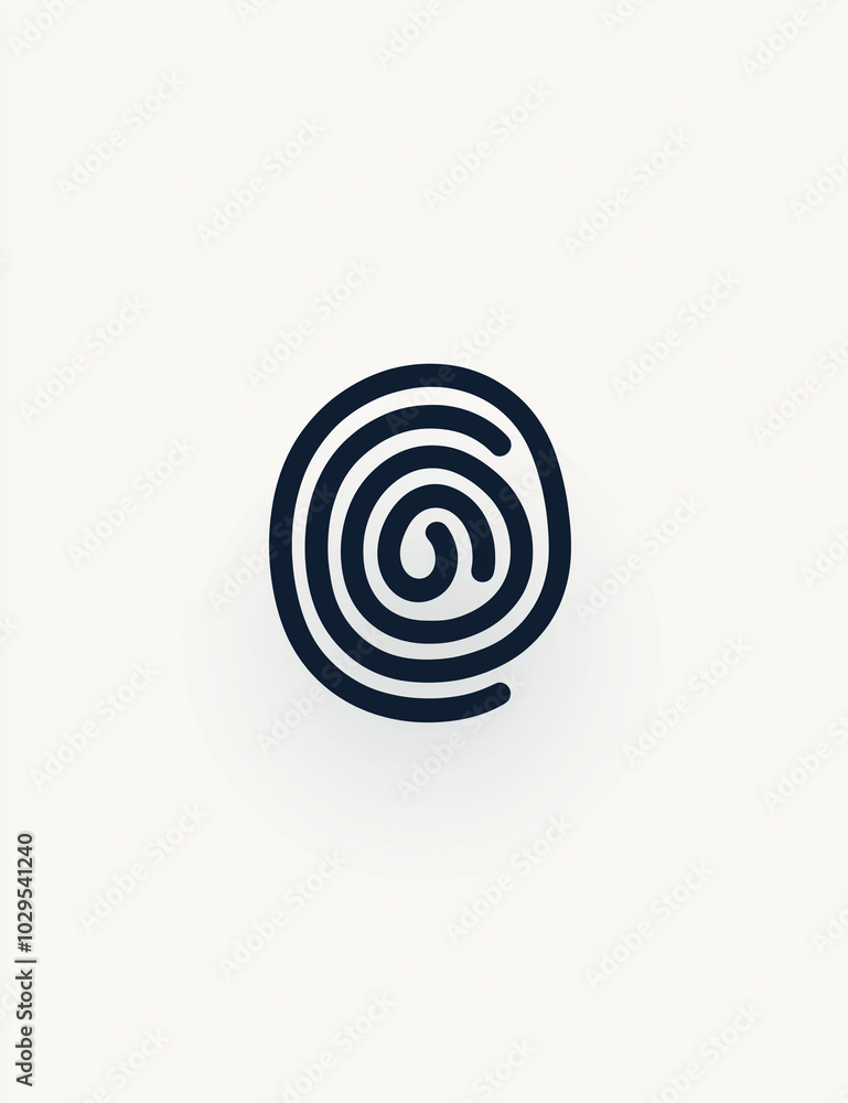 A line art fingerprint transparent A line art fingerprint transparent