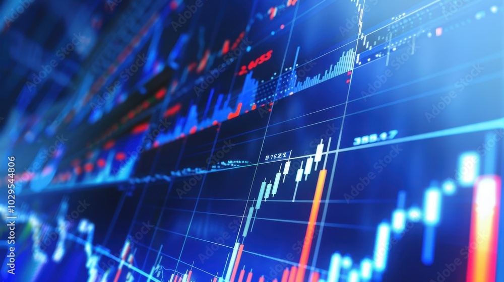 Vibrant Financial Data Visualization and Market Analysis Vibrant Financial Data Visualization and Market Analysis
