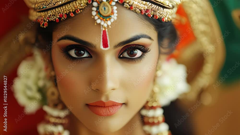 Indian Dancer Portrait. Happy Navratri Concept Indian Dancer Portrait. Happy Navratri Concept