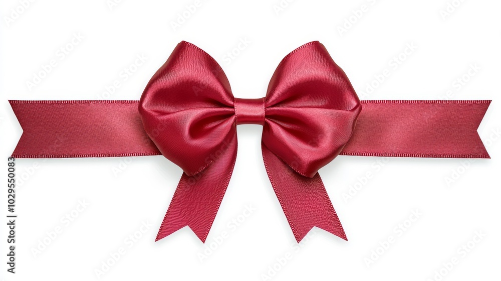 Ribbon band stripe fabric bow isolated on white background Ribbon band stripe fabric bow isolated on white background