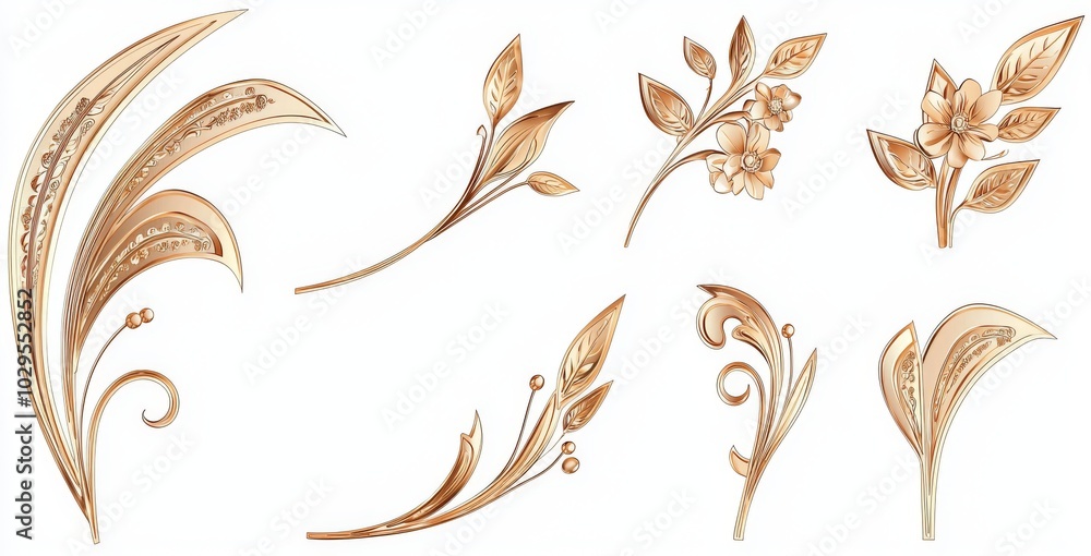 The design of the invite is a luxury gold vintage invitation with ornamental curls, dividers, borders and golden components to match wedding menus, certificates, boutiques, spas, and logos.