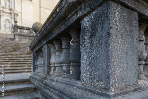 Old crumbling stone structures - railings photo