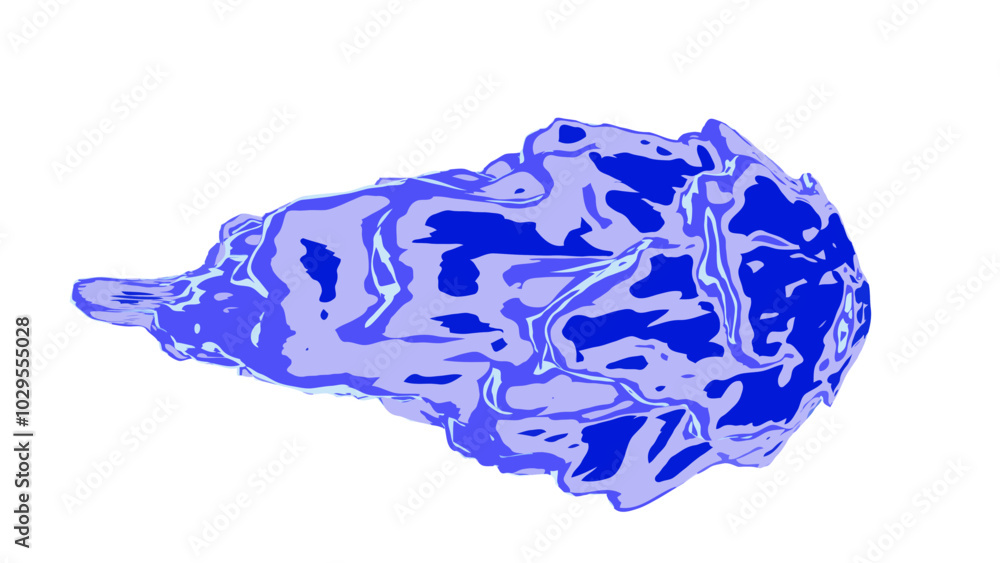 Fototapeta premium Blue stylized fire vector 