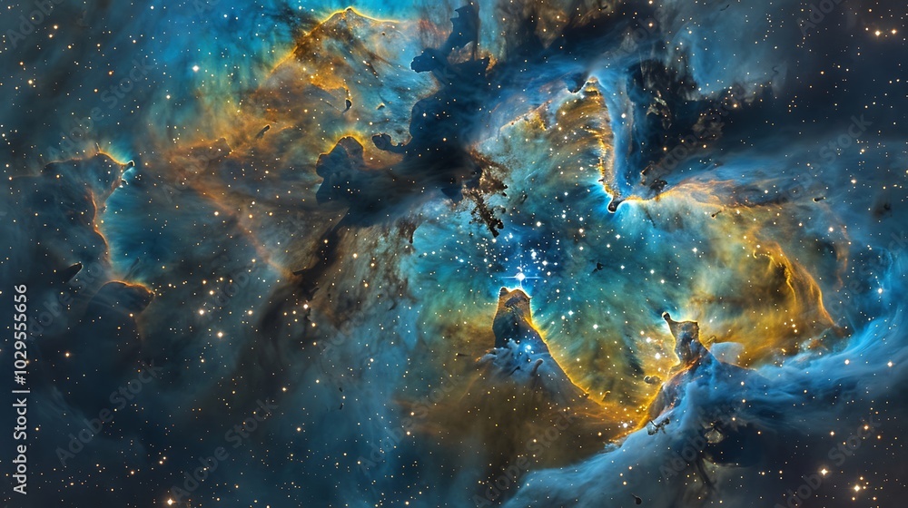 Starry Sky and Ocean Waves Starry Sky and Ocean Waves