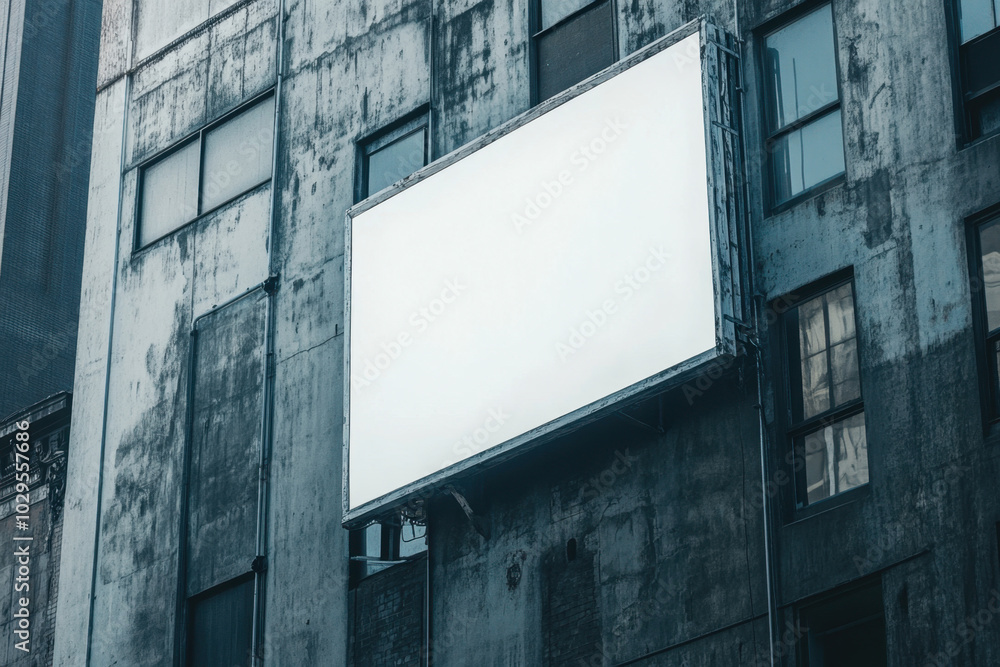 Blank Billboard on Urban Building Wall
Blank Billboard on Urban Building Wall