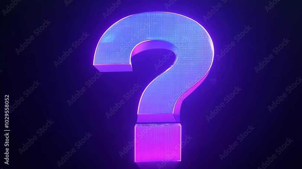 A question mark is shown in a dark background. The question mark is made of metal and he is floating in the air. Scene is mysterious and thought-provoking A question mark is shown in a dark background. The question mark is made of metal and he is floating in the air. Scene is mysterious and thought-provoking