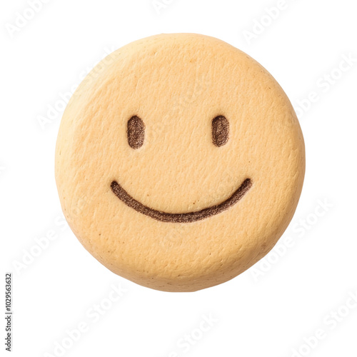 Happy cookie with smiley face design for cheerful moments