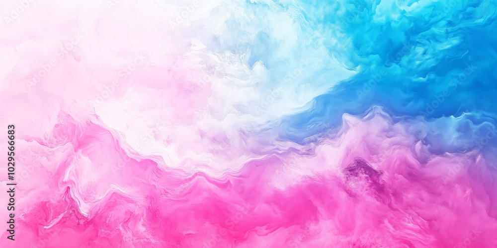 Fototapeta premium Vibrant abstract fluid art with pink and blue pastel waves