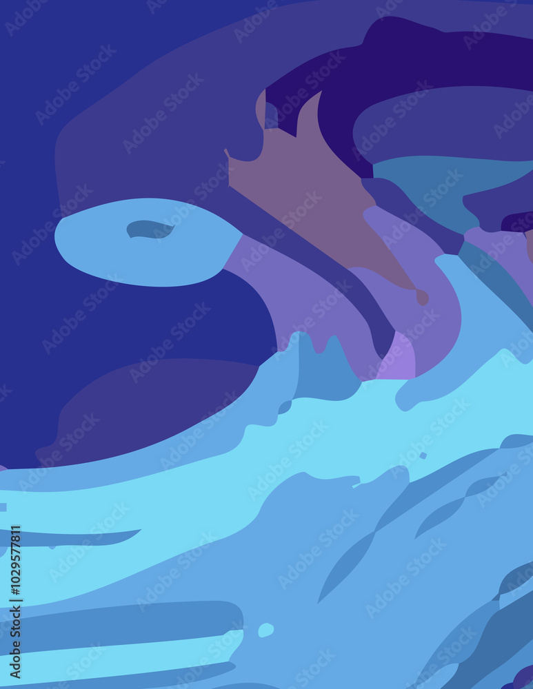 Naklejka premium abstract background with untidy waves Illustration