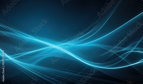 abstract blue lines on a black background, glowing tiny blue lines, glowing lines, particle waves, high definition background, amazing blue background theme