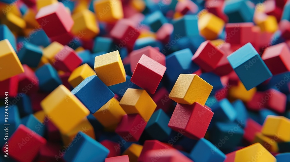 Obraz premium Vibrant Cube Sculpture