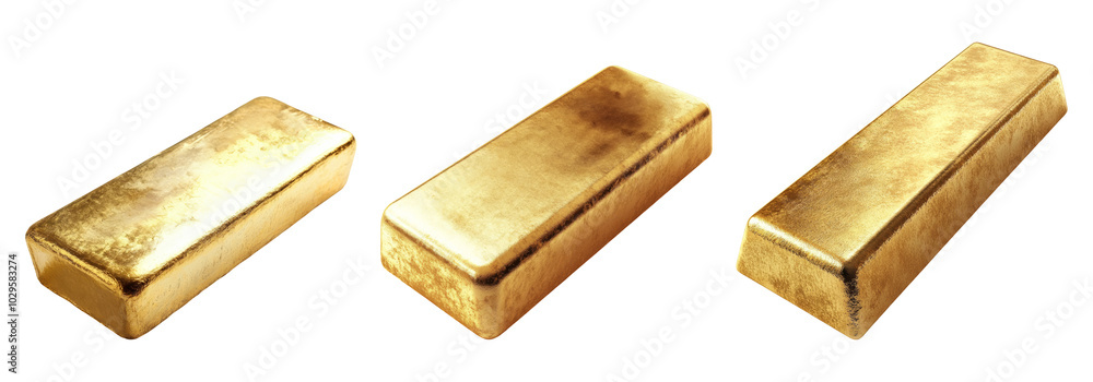 Gold Bar on Transparent Background for Stock Use Gold Bar on Transparent Background for Stock Use