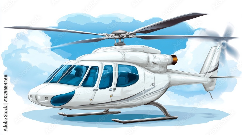Helicopter close-up against the sky. Rescue helicopter flies in the sky with clouds. Helicopter close-up against the sky. Rescue helicopter flies in the sky with clouds.