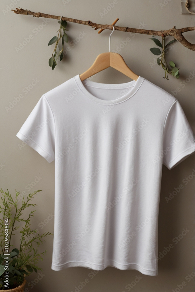 white t shirt on a hanger white t shirt on a hanger