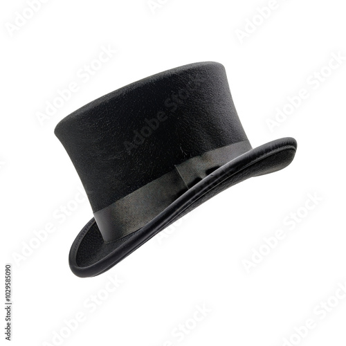 Φωτογραφία A classic black top hat with a sleek design, perfect for formal occasions and vintage fashion