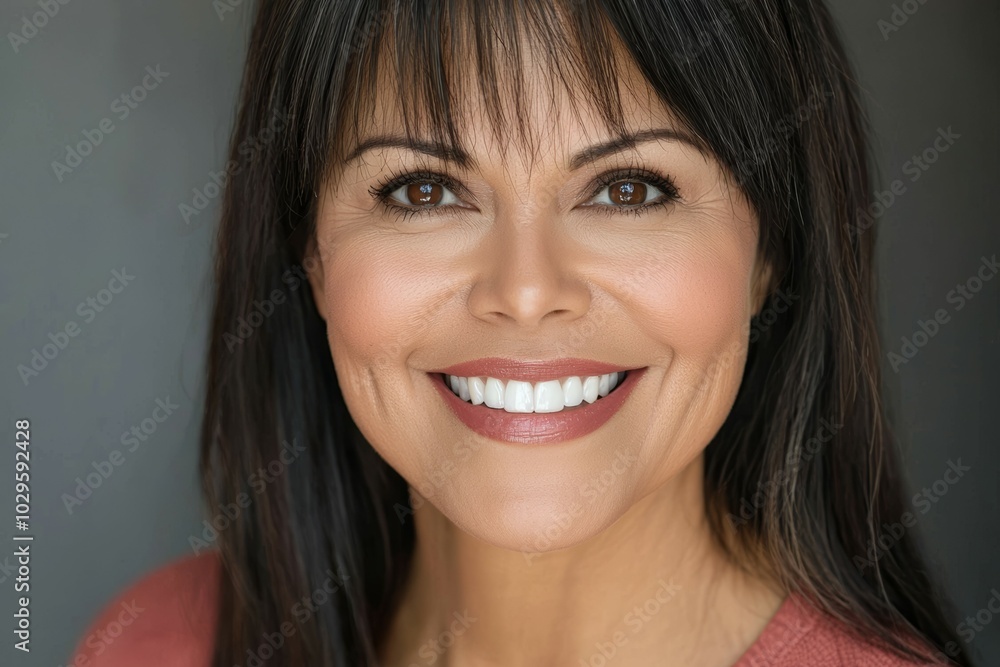 Close-up portrait of a woman. Background with selective focus and copy space for text Close-up portrait of a woman. Background with selective focus and copy space for text