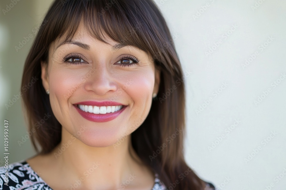 Close-up portrait of a woman. Background with selective focus and copy space for text Close-up portrait of a woman. Background with selective focus and copy space for text