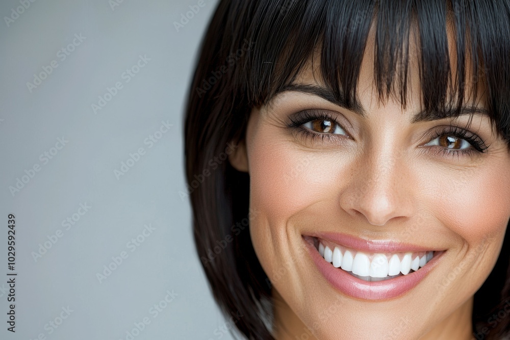 Close-up portrait of a woman. Background with selective focus and copy space for text Close-up portrait of a woman. Background with selective focus and copy space for text