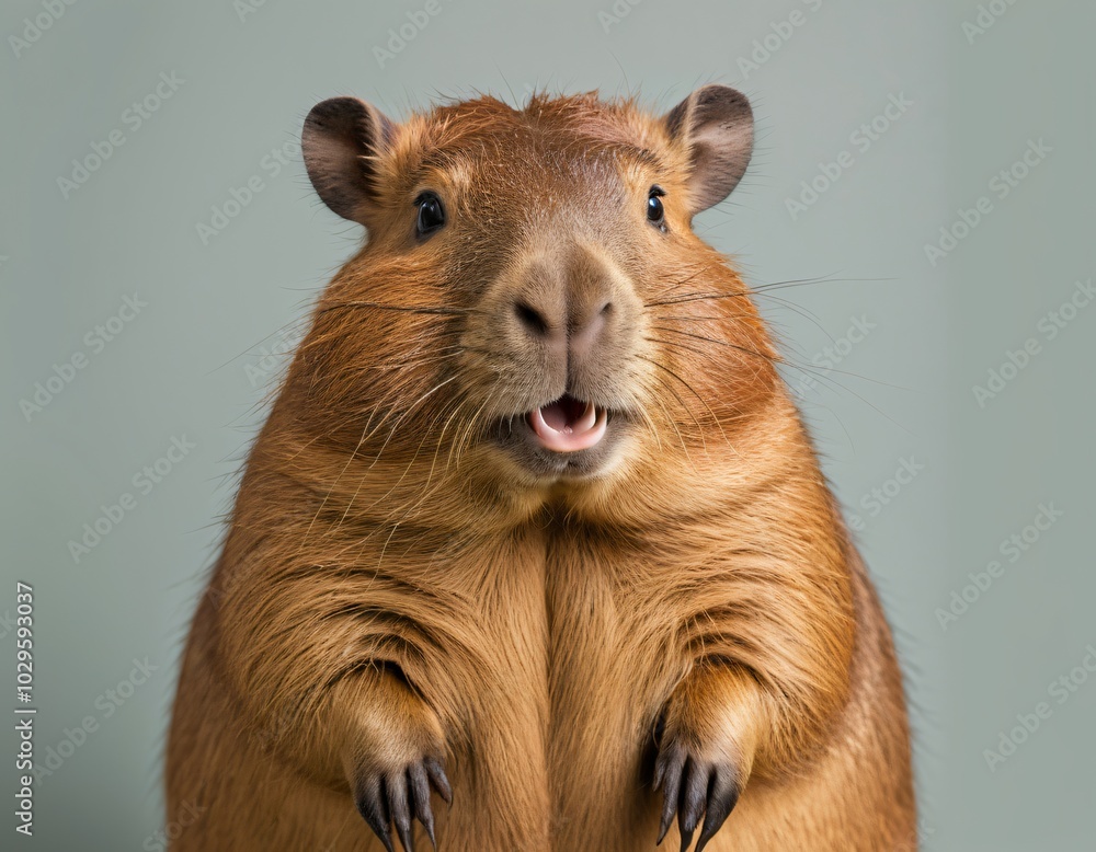 cute fat capybara potrait cute fat capybara potrait