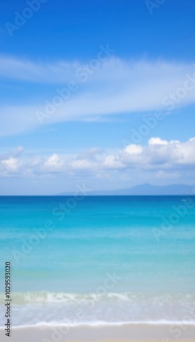 Wallpaper Mural a blue ocean and a white beach with a blue sky Torontodigital.ca