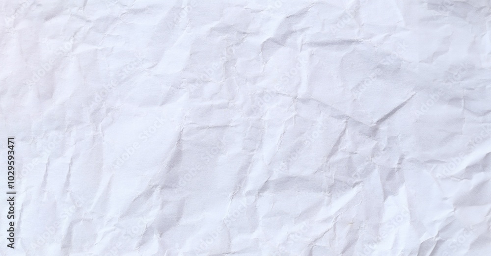 Obraz premium Crumpled White art paper background.