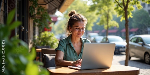 laptop computer, online meeting, computer worker, Serious businessman working, business office, business strategy, сorporative data banner, portrait, work at home