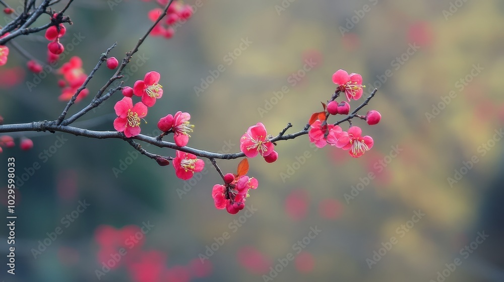 Spring branch with pink blossoms Spring branch with pink blossoms