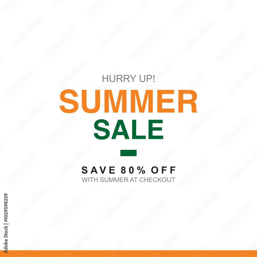 HURRY UP SUMMER SALE SAVE 80% OFF WITH SUMMER AT CHECKOUT VECTOR DISCOUNT BANNER HURRY UP SUMMER SALE SAVE 80% OFF WITH SUMMER AT CHECKOUT VECTOR DISCOUNT BANNER